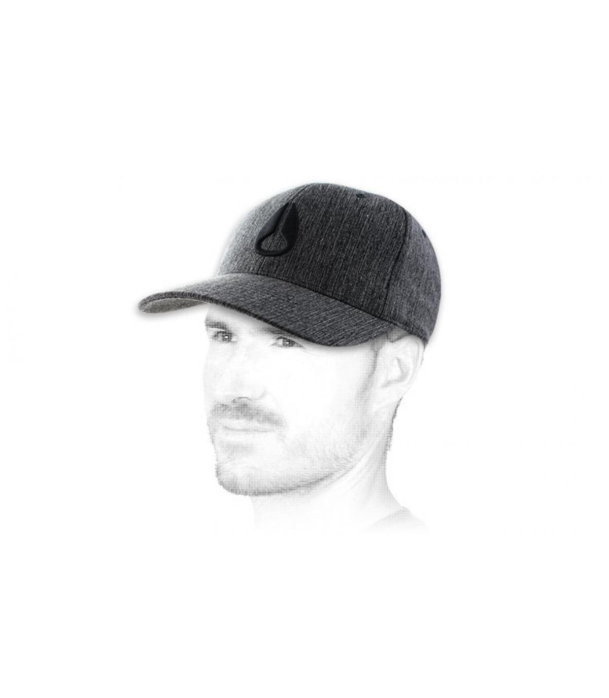 Cap schwarz Nixon Deep Down black woven